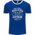 This Is What a Qualified Electrician Looks Like Mens Ringer T-Shirt FotL Royal Blue/White