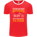 Being a Father Biker Motorcycle Motorbike Mens Ringer T-Shirt FotL Red/White