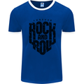 Forever Rock and Roll Music Mens Ringer T-Shirt Royal Blue/White