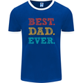 Best Dad Ever Fathers Day Gift Present Mens Ringer T-Shirt FotL Royal Blue/White