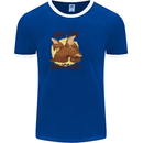 Save the Pagolins Environment Endangered Mens Ringer T-Shirt FotL Royal Blue/White
