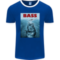 Bass Fishing Parody Fuuny Fisherman Mens Ringer T-Shirt FotL Royal Blue/White