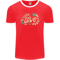 Live Love Yoga Mens Ringer T-Shirt FotL Red/White