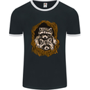 Raccoons in a Tree Mens Ringer T-Shirt FotL Black/White