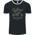 Challenge Legend Custom Chopper Motorbike Mens Ringer T-Shirt FotL Black/White