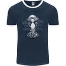 Lose My Mind Magic Mushrooms LSD Trippy Mens Ringer T-Shirt FotL Navy Blue/White