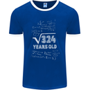 18th Birthday 18 Year Old Geek Funny Maths Mens Ringer T-Shirt FotL Royal Blue/White