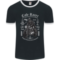 Cafe Racer Motorcycle Motorbike Biker Mens Ringer T-Shirt FotL Black/White