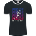 Rugby Passion Is the Key Player Union Mens Ringer T-Shirt FotL Black/White
