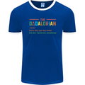 Dadalorian Funny Fathers Day Dad Daddy Mens Ringer T-Shirt FotL Royal Blue/White