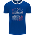 DJ Music Tekno Dance Rave Acid House Mens Ringer T-Shirt FotL Royal Blue/White