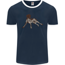 German Shorthaired Pointer Dog Mens Ringer T-Shirt FotL Navy Blue/White