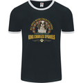 A Cavalier King Charles Spaniel Dog Mens Ringer T-Shirt FotL Black/White