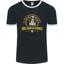 A Cavalier King Charles Spaniel Dog Mens Ringer T-Shirt FotL Black/White