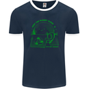Keep the Planet Clean Climate Change Mens Ringer T-Shirt FotL Navy Blue/White
