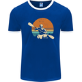 Kayak Kayaking Canoe Canoeing Water Sports Mens Ringer T-Shirt FotL Royal Blue/White