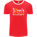 Fook It Im Playing Rugby Union Player Funny Mens Ringer T-Shirt FotL Red/White