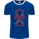 Wear Red For My Girlfriend Stroke Awareness Mens Ringer T-Shirt FotL Royal Blue/White