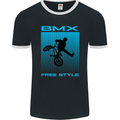 BMX Freestyle Cycling Bicycle Bike Mens Ringer T-Shirt FotL Black/White