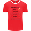 My Perfect Day Be The Best Mum Mother's Day Mens Ringer T-Shirt FotL Red/White