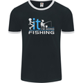 Fook It I'm Going Fishing Funny Fisherman Mens Ringer T-Shirt FotL Black/White