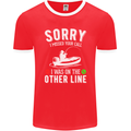 Funny Fishing Fisherman On the Other Line Mens Ringer T-Shirt FotL Red/White