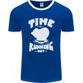 Climate Change Time Running Out Mens Ringer T-Shirt FotL Royal Blue/White