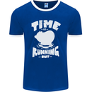 Climate Change Time Running Out Mens Ringer T-Shirt FotL Royal Blue/White