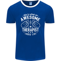 An Awesome Therapist Looks Like Mens Ringer T-Shirt FotL Royal Blue/White