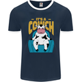 Its a Cowch Funny Cow Mens Ringer T-Shirt FotL Navy Blue/White