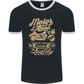 Motor Legend Biker Motorbike Motorcycle Mens Ringer T-Shirt FotL Black/White