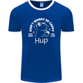 Be Cappy Funny Capybara Mens Ringer T-Shirt FotL Royal Blue/White