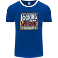 You're Looking at an Awesome Feminist Mens Ringer T-Shirt FotL Royal Blue/White