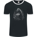 The Lockness Monster Mens Ringer T-Shirt FotL Black/White