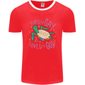 LGBT Turtle Loved By God Gay Pride Mens Ringer T-Shirt FotL Red/White