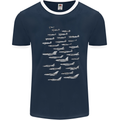 British RAF Fighters Royal Air Force Planes Mens Ringer T-Shirt FotL Navy Blue/White