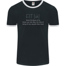 Fit ish Funny Gym Training Top Overweight Mens Ringer T-Shirt FotL Black/White