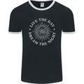 Dream the Night Moons Sleeping Mens Ringer T-Shirt FotL Black/White