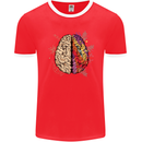 Science vs Artistic Brain Art IQ Physics Mens Ringer T-Shirt FotL Red/White
