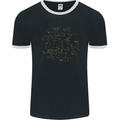 North Constellations Stars Space Mens Ringer T-Shirt FotL Black/White