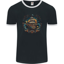 Space Ship Fantasy Boat Sailing Sailor Mens Ringer T-Shirt FotL Black/White