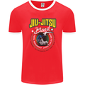 Jiu Jitsu Brazilian MMA Mixed Martial Arts Mens Ringer T-Shirt FotL Red/White