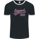 Legend Since 59th Birthday 1962 Mens Ringer T-Shirt FotL Black/White