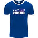 Parkour Free Running the Art of Movement Mens Ringer T-Shirt FotL Royal Blue/White