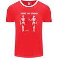 I Found This Humerus Funny Slogan Humorous Mens Ringer T-Shirt FotL Red/White