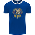 A Corgi Dog Mens Ringer T-Shirt FotL Royal Blue/White