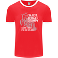 Im Not Always Grumpy Biker Motorcycle Biker Mens Ringer T-Shirt FotL Red/White