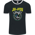 Jiu Jitsu Brazilian MMA Mixed Martial Arts Mens Ringer T-Shirt FotL Black/White