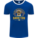 A Shih Tzu Dog Mens Ringer T-Shirt FotL Royal Blue/White