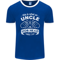 An Uncle Nob Head Looks Like Uncle's Day Mens Ringer T-Shirt FotL Royal Blue/White